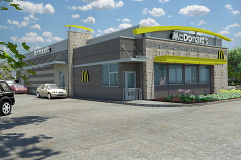 Rendering: McDonald's Amarillo Drive Through Side